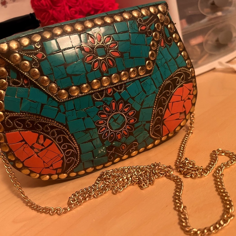 Ramla Handmade Mosiac Clutch & Crossbody Bag